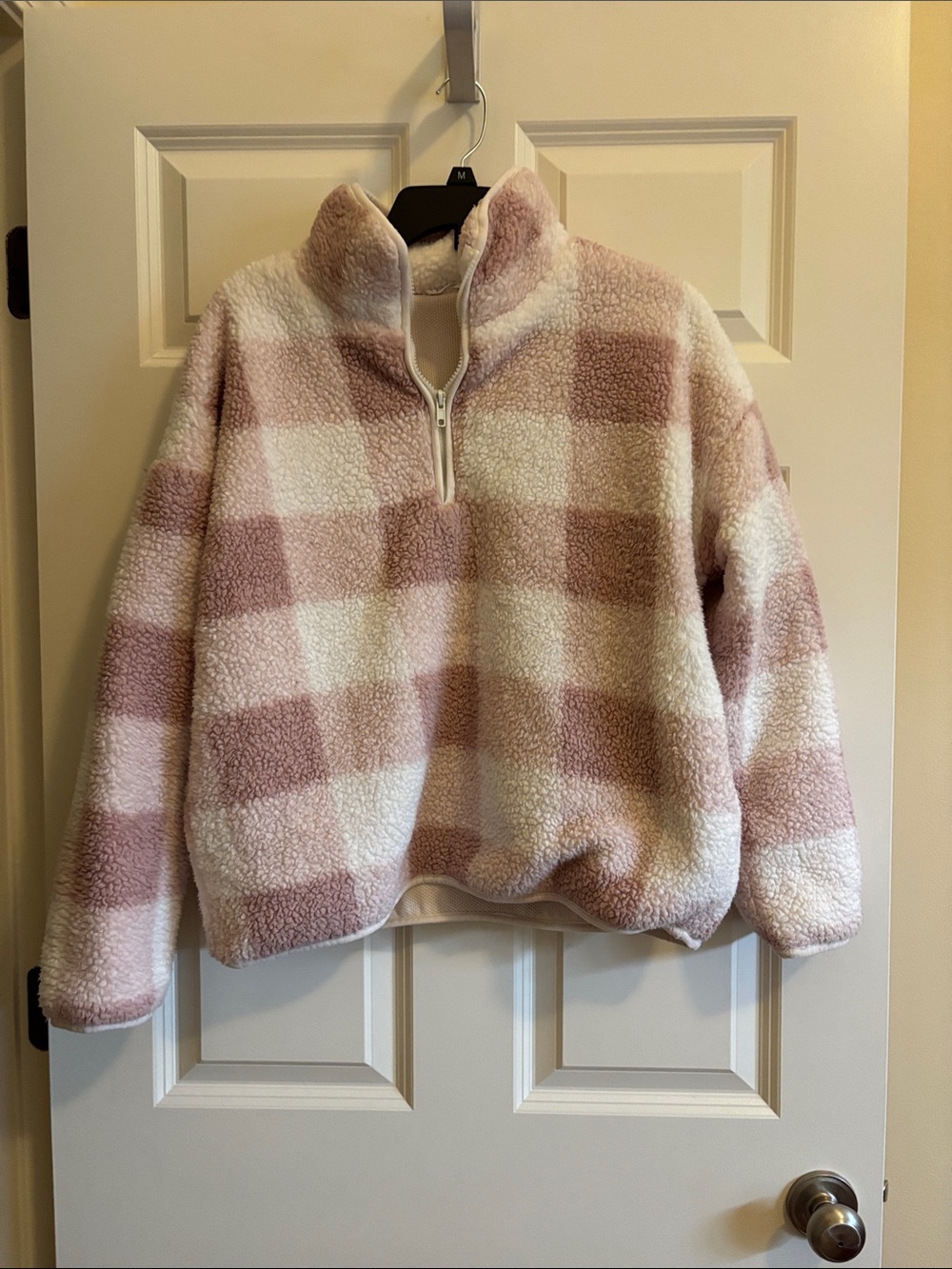 Pink Plaid Fleece Quarter Zip